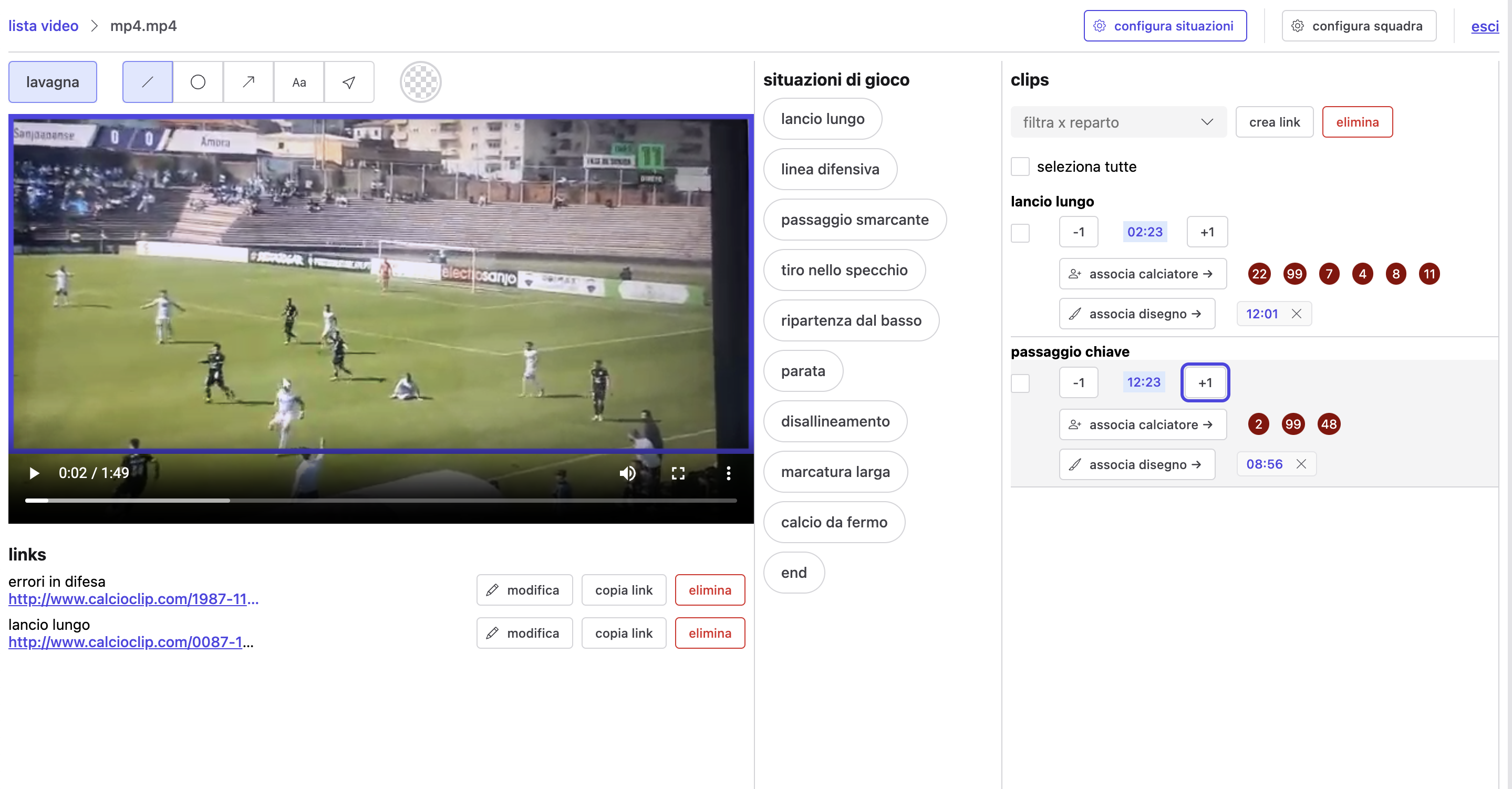 calcioclip ui